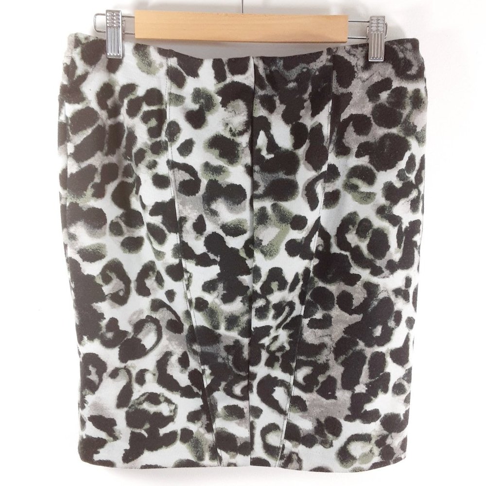 Simply Vera Leopard Print Pencil Stretch Skirt - Picture 3 of 4